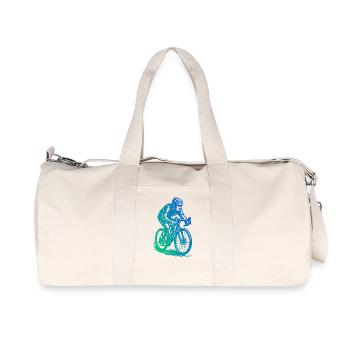 Thème puriste du vélo de route - Sac de sport en toile recyclée Stanley/Stella - blanc naturel - Devant