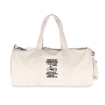 Problèmes de blague informatique Fenêtre ouverte Sous-marin - Sac de sport en toile recyclée Stanley/Stella - blanc naturel - Devant