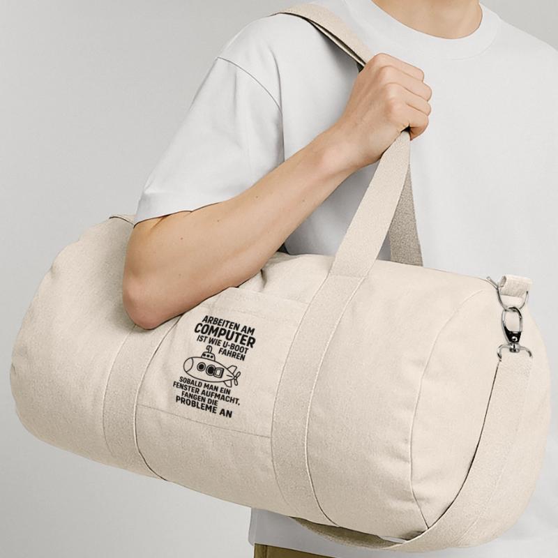 Computer Joke Problems Open Window Submarine Recycled Canvas Sports Bag by Stanley/Stella