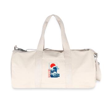 Vague Japonaise Soleil Rouge - Sac de sport en toile recyclée Stanley/Stella - blanc naturel - Devant
