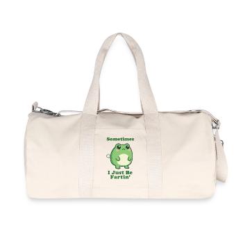 Sometimes I Just Be Fartin' Frog - Recycled Canvas Sports Bag by Stanley/Stella - natural - Front