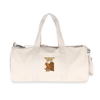 Christmas is just around the corner – Christmas Dog - Recycled Canvas Sports Bag by Stanley/Stella - natural - Front