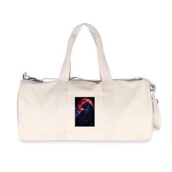 Raven in front of fire moon - Recycled Canvas Sports Bag by Stanley/Stella - natural - Front