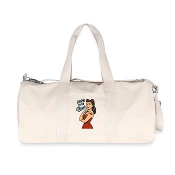Cadeau rétro classique né de la Pin-Up Rockabilly - Sac de sport en toile recyclée Stanley/Stella - blanc naturel - Devant