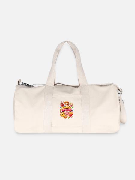 Snack Attack! Colorful snack heroes - Recycled Canvas Sports Bag by Stanley/Stella - natural