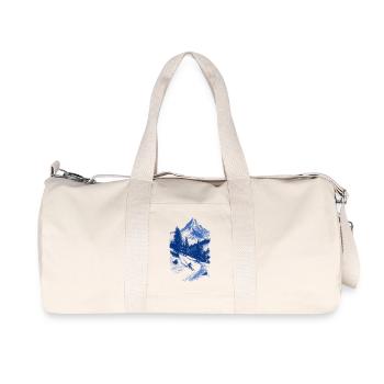Blue Summit Face Silhouette - Recycled Canvas Sports Bag by Stanley/Stella - natural - Front