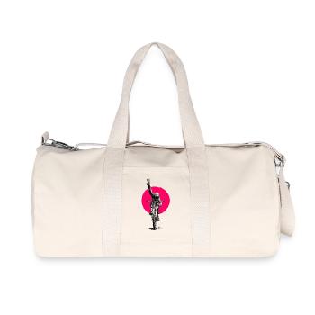 Motocross Peace Sign Neon Pink - Recycled Canvas Sports Bag by Stanley/Stella - natural - Front