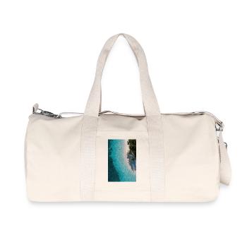 Palmiers de marée turquoise - Sac de sport en toile recyclée Stanley/Stella - blanc naturel - Devant