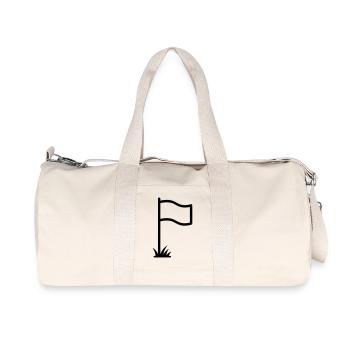 Vecteur de symboles du stade de football avec drapeau de coin - Sac de sport en toile recyclée Stanley/Stella - blanc naturel - Devant