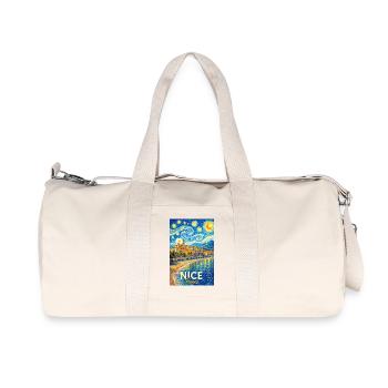 Nice, France - Recycled Canvas Sports Bag by Stanley/Stella - natural - Front