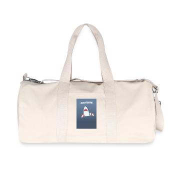 I Regret Everything Funny Shark Humor Saying - Recycled Canvas Sports Bag by Stanley/Stella - natural - Front