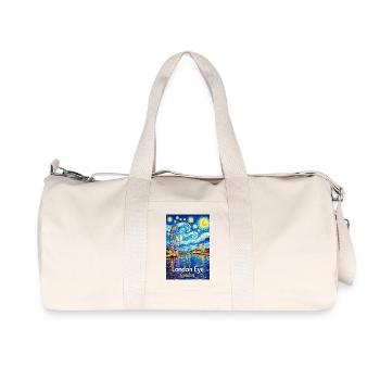 London Eye at Starry Night - Recycled Canvas Sports Bag by Stanley/Stella - natural - Front
