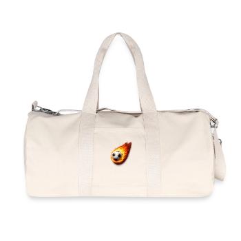 Ballon de football enflammé - Sac de sport en toile recyclée Stanley/Stella - blanc naturel - Devant