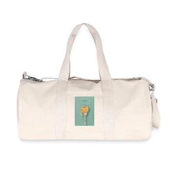 Pasta Gabel al dente Küchen Design - Recycelte Canvas-Sporttasche von Stanley/Stella - Naturweiß - Vorne