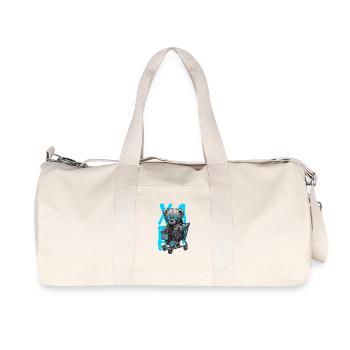 Teddybär in Neon-Trolley X - Recycelte Canvas-Sporttasche von Stanley/Stella - Naturweiß - Vorne