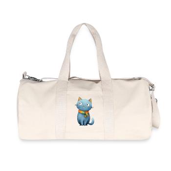 Petit chat style conte magique - Sac de sport en toile recyclée Stanley/Stella - blanc naturel - Devant