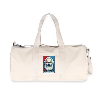 Marx Portrait: Workers Unite Poster - Recycled Canvas Sports Bag by Stanley/Stella - natural - Front