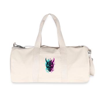 Masque Cyber Oni Néon - Sac de sport en toile recyclée Stanley/Stella - blanc naturel - Devant