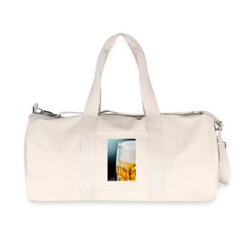 Light Gold Beer Glass Pattern - Recycled Canvas Sports Bag by Stanley/Stella - natural - Front
