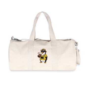 Hawaiian penguin with camera - Recycled Canvas Sports Bag by Stanley/Stella - natural - Front