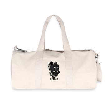 Grumpy Football Boot Funny Soccer Art - Sac de sport en toile recyclée Stanley/Stella - blanc naturel - Devant