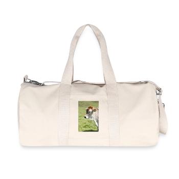 Vache dans un vert de pâturage ensoleillé - Sac de sport en toile recyclée Stanley/Stella - blanc naturel - Devant