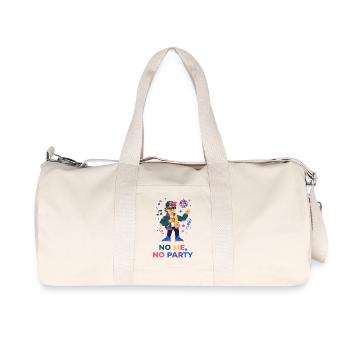 Keine Party ohne mich – lustiges Party-T-Shirt - Recycelte Canvas-Sporttasche von Stanley/Stella - Naturweiß - Vorne