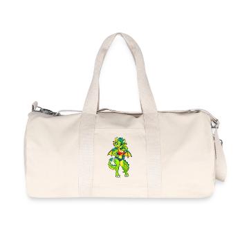 Green dragon lady in jeans - Recycled Canvas Sports Bag by Stanley/Stella - natural - Front