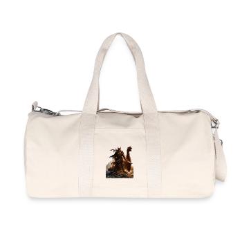 Drachengebundener Krieger des Meeres - Recycelte Canvas-Sporttasche von Stanley/Stella - Naturweiß - Vorne