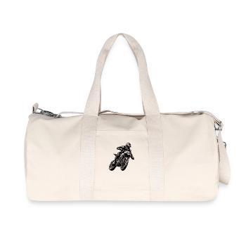 Motorradfahrer Rennsport Geländefahrt - Recycelte Canvas-Sporttasche von Stanley/Stella - Naturweiß - Vorne