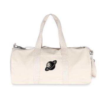 Planète aux anneaux Saturne avec système d’anneaux dans le système solaire - Sac de sport en toile recyclée Stanley/Stella - blanc naturel - Devant