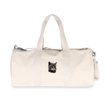 Pretty cat in vintage design - Recycled Canvas Sports Bag by Stanley/Stella - natural - Front
