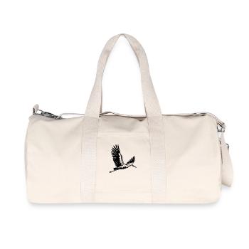 Fliegender Storch - Recycelte Canvas-Sporttasche von Stanley/Stella - Naturweiß - Vorne