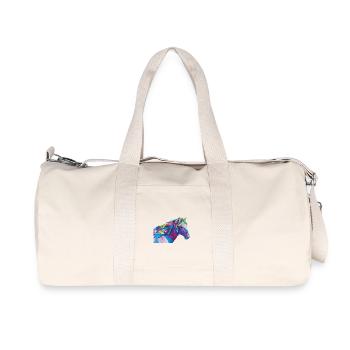 Geometric Rainbow Horse - Recycled Canvas Sports Bag by Stanley/Stella - natural - Front