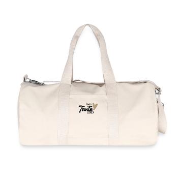 Tante 2023 - Werdende Tante - Tante werden - Recycelte Canvas-Sporttasche von Stanley/Stella - Naturweiß - Vorne