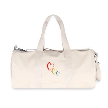 HEART. SAINT VALENTINE. bachelorette party. I LOVE YOU. I LOVE YOU - Recycled Canvas Sports Bag by Stanley/Stella - natural - Front