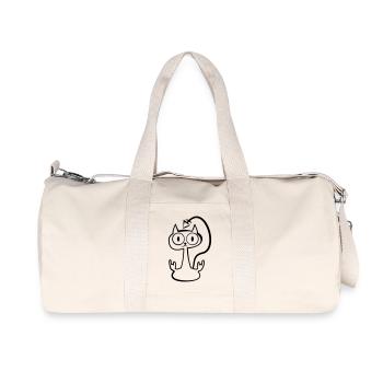 Heay metal cat - Sac de sport en toile recyclée Stanley/Stella - blanc naturel - Devant