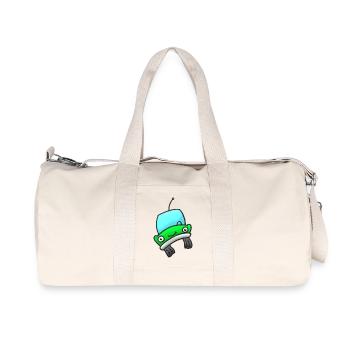 Auto grün - Recycelte Canvas-Sporttasche von Stanley/Stella - Naturweiß - Vorne
