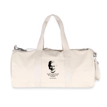 Hemingway: There is no friend who is so loyal - Recycled Canvas Sports Bag by Stanley/Stella - natural - Front