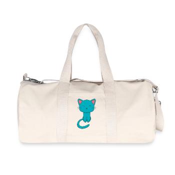 Cute Cat - Recycelte Canvas-Sporttasche von Stanley/Stella - Naturweiß - Vorne