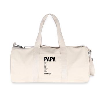Papa, Vater, Dad, Daddy, Väter, Vatertag besterdad - Recycelte Canvas-Sporttasche von Stanley/Stella - Naturweiß - Vorne