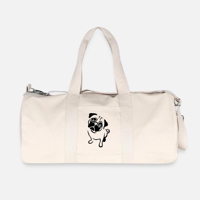 Mops - Recycelte Canvas-Sporttasche von Stanley/Stella - Naturweiß