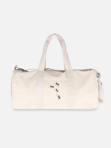 Ameisen - Recycelte Canvas-Sporttasche von Stanley/Stella - Naturweiß