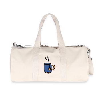 Tasse mit Teebeutel - Recycelte Canvas-Sporttasche von Stanley/Stella - Naturweiß - Vorne