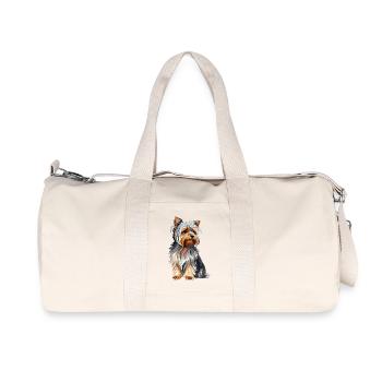 YorkshireTerrier - Recycelte Canvas-Sporttasche von Stanley/Stella - Naturweiß - Vorne