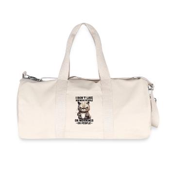 i dont like morning people Cat coffee - Recycelte Canvas-Sporttasche von Stanley/Stella - Naturweiß - Vorne