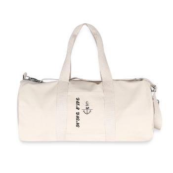 Koordinaten Motiv Sylt - Recycelte Canvas-Sporttasche von Stanley/Stella - Naturweiß - Vorne