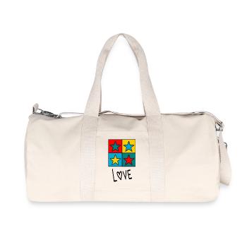 SAINT VALENTIN. EVJF. JE T'AIME. I LOVE YOU. AMOUR - Sac de sport en toile recyclée Stanley/Stella - blanc naturel - Devant