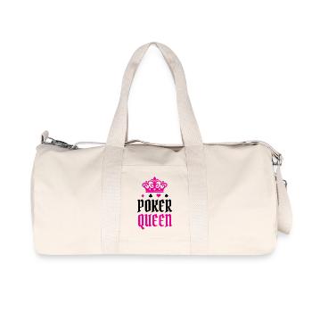 Poker Queen Statement Win Poker Casino - Recycled Canvas Sports Bag by Stanley/Stella - natural - Front
