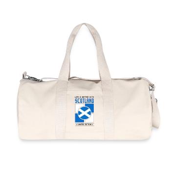 Scotland - Recycelte Canvas-Sporttasche von Stanley/Stella - Naturweiß - Vorne